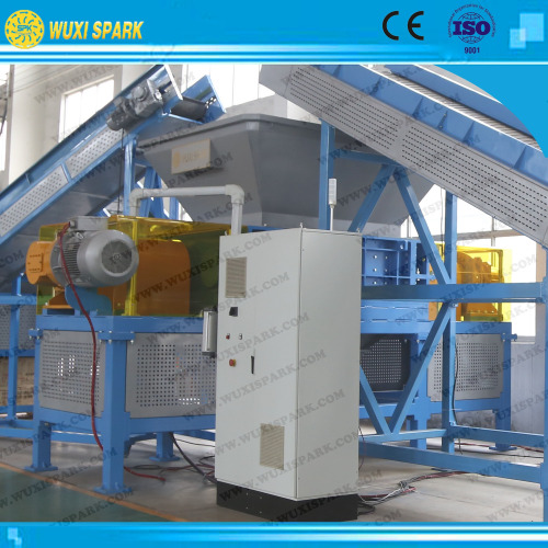 High output scrap tyre shredding plant with CE certificate/Mobile shredder available