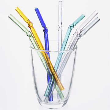 Pailles en verre de couleur droite de smoothie borosilicate réutilisable antique de fête en gros