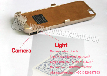 Golden Plastic Charger Case Poker Scanner With Micro Camera