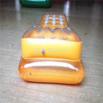 yellow PVC transparent the water inflatable lounge chair,inflatable air mattres,inflatable floating mat,ice bucket