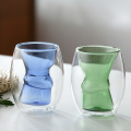 Jiateng high borosilicate horseshoe-shaped double-layer cup