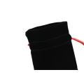 Black Velvet Drawstring Cosmetic Pouch Bag