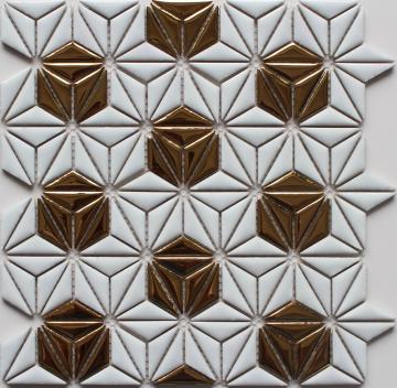 Flower Pattern Ceramic Mosaic Tile