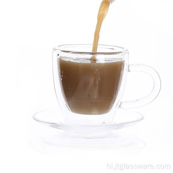 मिनी बोरोसिलिकेट ग्लास चाय कप सेट