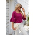 Elegant Shirt Chiffon Loose Half Sleeve Blouse