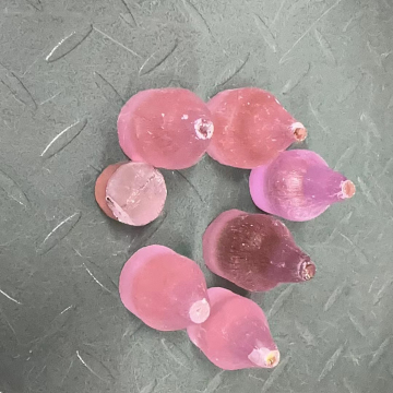 Synthetic Rough Pink YAG Gemstone with Hardness 8.0-8.5