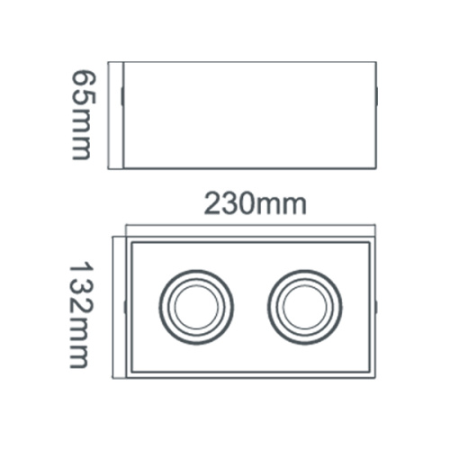 Led Surface Mount Ceiling Lights LED Surface Downlight Double Light Factory