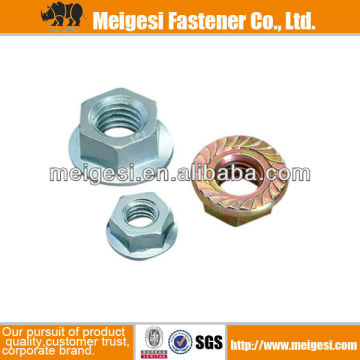 DIN6923 Flange Hexagonal Nut Zinc plated carbon steel galvanized China manufature supply high quality good price