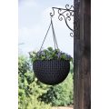 Resin Rattan Round Hanging Planter Baskets