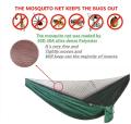 Hamaca de camping para 2 personas con mosquitera