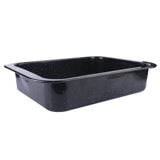 Square Enamel Pan Carbon Steel Baking Dish Tools Bakeware Chaoyue Kitchenware