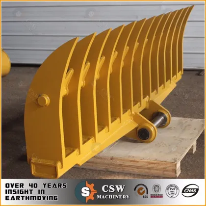 Root Rakes and Stick Rakes for Farm and Construction Equipment: Caterpillar CAT315 (12-17 Tons) Excavator Attachments