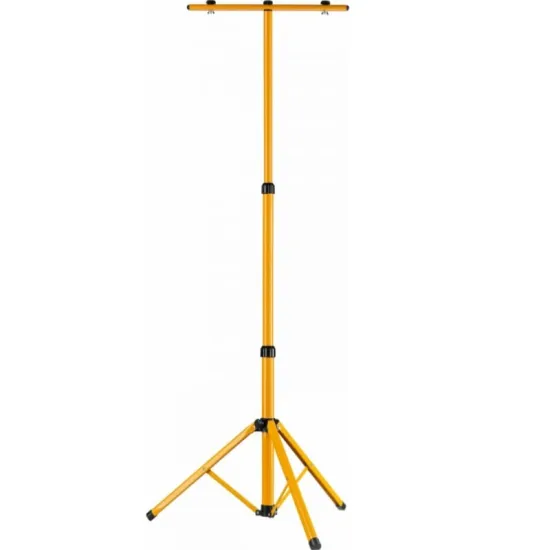 Telescopic Twin Head Tripod Stand: Ideal Support for Study Spotlight, LED Flood Lights, and Construction Site Work Lamps