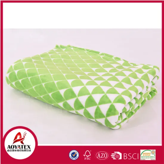 100% polyester Promotional flannel fleece knitted blanket