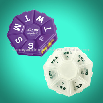 SW-PB15 7 room Porable plastic pill case 7 day pill box