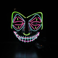 Máscara LED de payaso aterrador EL Wire multicolor