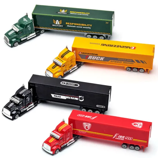 Customized Logo Free Wheel OEM Toy Kids Small Die Cast Car Alloy Container Truck Models