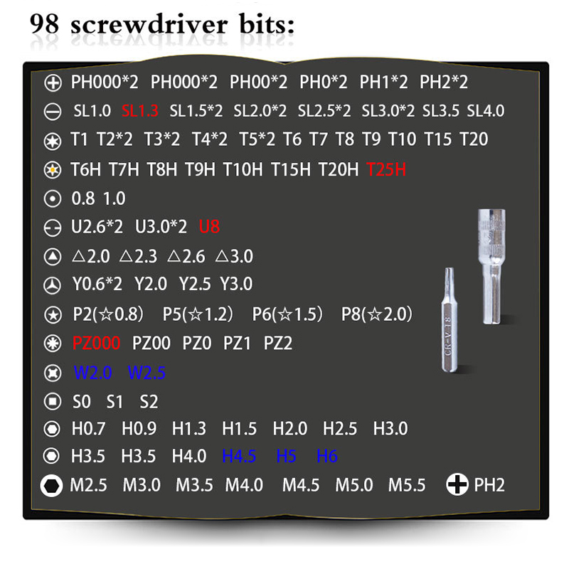 Multi-function Precision Screwdriver Bit, Plum Blossom PC Mobile Phone Equipment Repair Hand Tool 110 In 1 Screwdriver Set