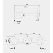 wall mounted bathroom faucets Two Handle Three Hole Wall Mounted Bathroom Faucet Supplier