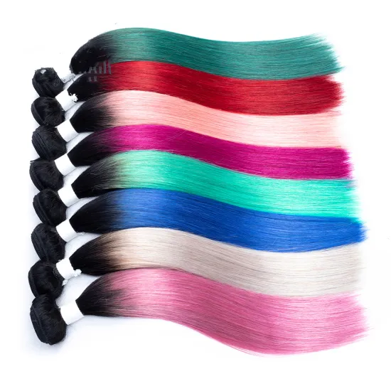 Royce 10A 11A Grade Raw Virgin Indian Temple Hair Ombre Colors 100% Human Hair bundles with Closure