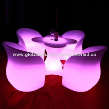 LED Outdoor Glowing Bar Furniture, Rechargeable, 5W, 110-240V