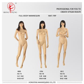 female dummy with makeup in skin color
