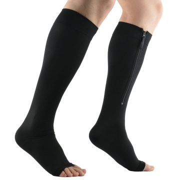 23-32mmHg Knee High Compression Stockings with Zipper for Varicose Veins