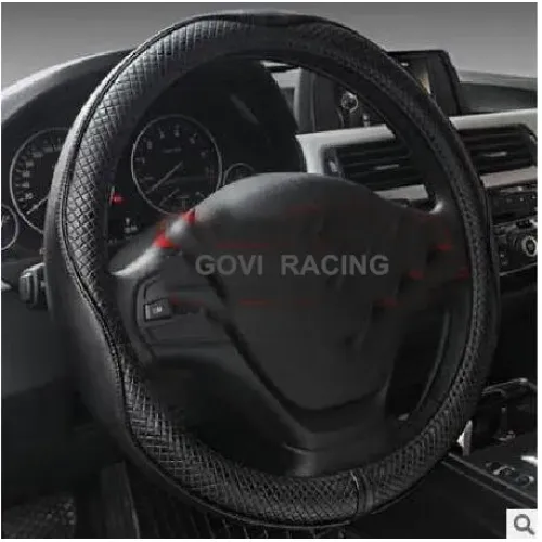 Echtes Leder Universal Car Lenkradabdeckung