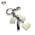 Sleutelhanger bedels met metalen logo bedrukking