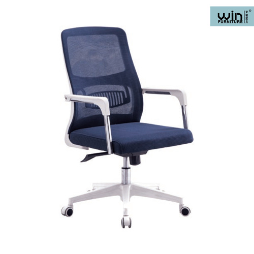 Silla de oficina de malla giratoria ergonómica