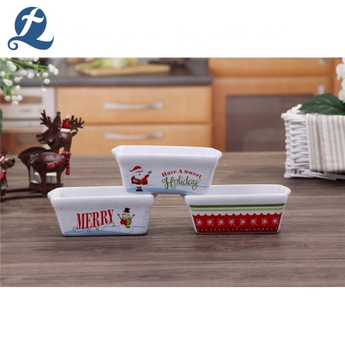 Wholesale Custom Rectangle Ceramic Bakeware Set