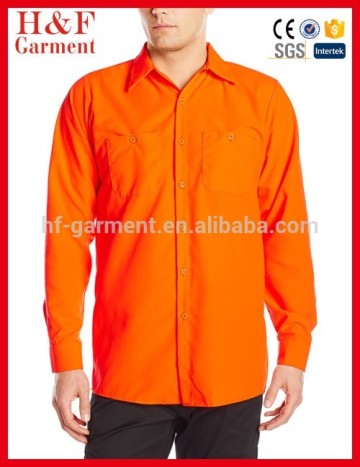 Men's Enhanced Visibility Work Shirt Fluorescent Yellow