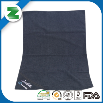 Fadeless harmless lint free microfiber gym towel custom logo