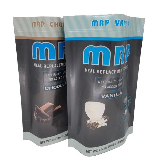 stand up zip lock pouch for whey protein