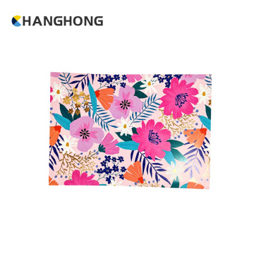Pink Floral Print Wrap Paper