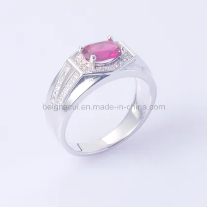 Silver Garnet Ring