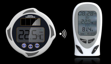 Poolstar P1540 wireless digital solar thermometer indoor outdoor thermometer wireless