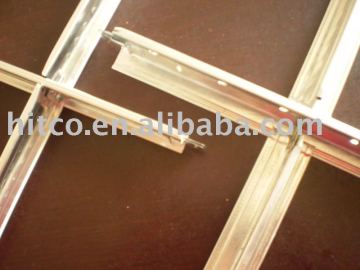 galvanized white ceiling board with grid lines