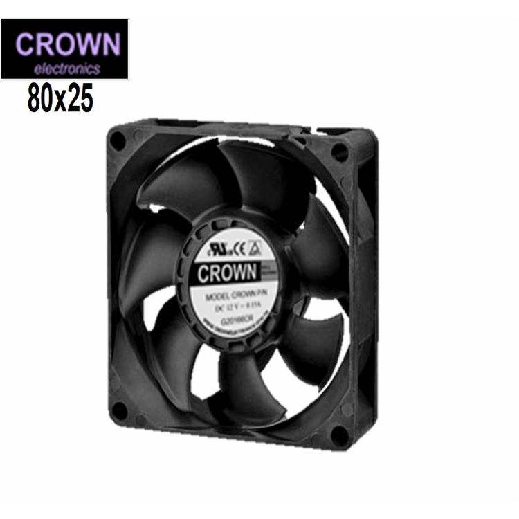 공장 판매 축 방향 흐름 DC 팬 80x80x25 24V 8025mm DC 12V 두 볼 마이크로 냉각 팬