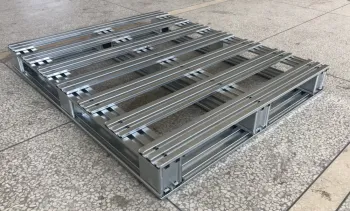 single-faced Aluminum profile pallet for seafood company cold storage aluminum steel pallet