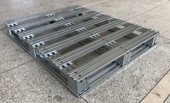 single-faced Aluminum profile pallet for seafood company cold storage aluminum steel pallet