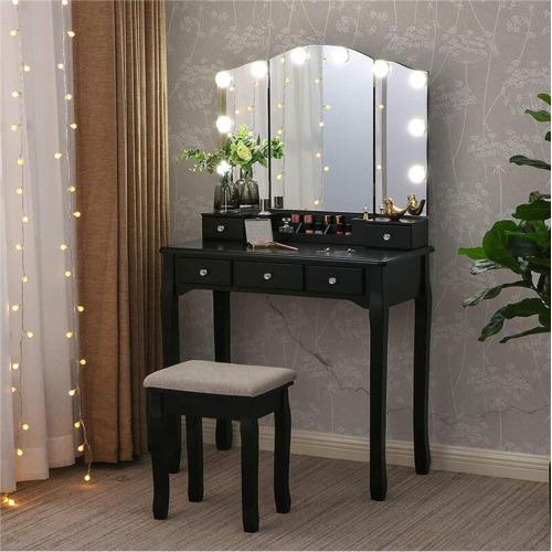 Black Bedroom Dresser Wooden Legs Dressing Room Table