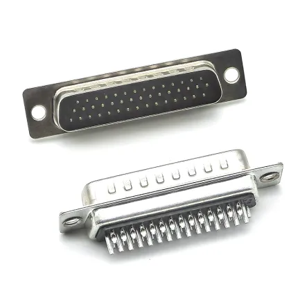 Three rows of semi gold D-SUB connector