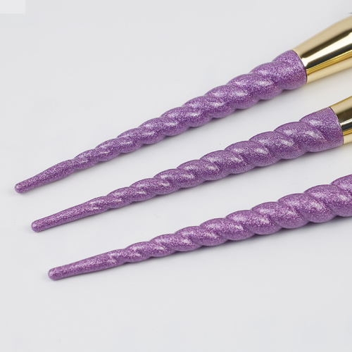 Shiny 8pcs Purple Makeup Brush Set
