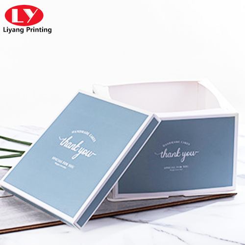 Large paper customized cake box with clear window