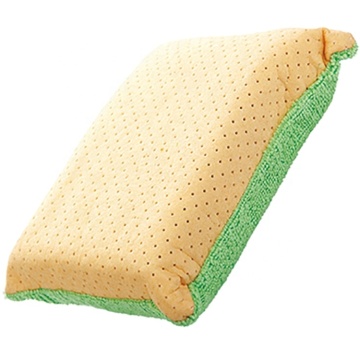 Chamois Leather Auto Detailing Sponge - Microfiber Car Wash Pad with Poly Bag WV Yellow Polishing Sponge