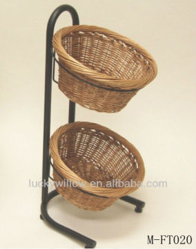 wicker flower basket & wicker flower stand