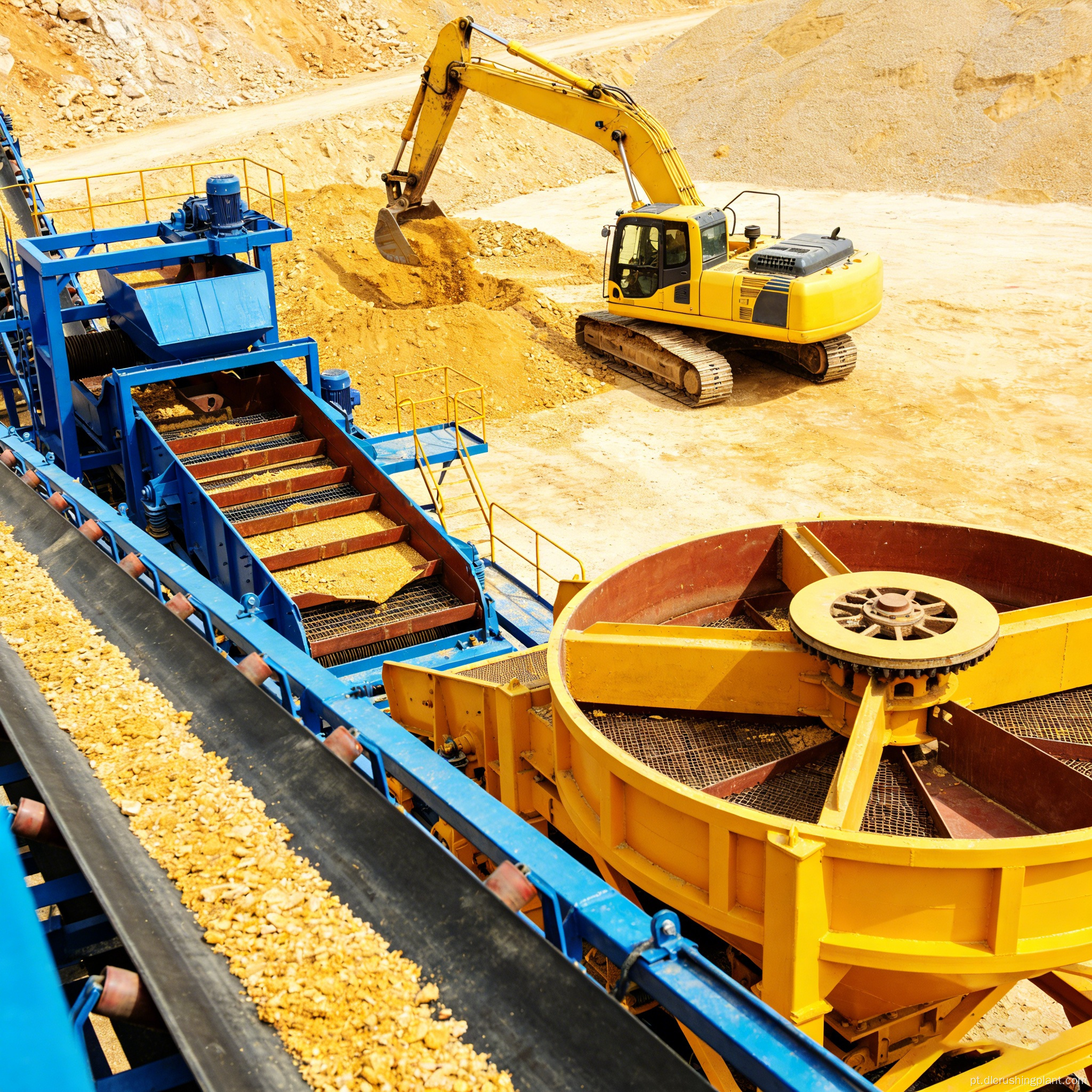 Soluções de mineração de linha de produção de mineração de ouro em pequena escala com baixo consumo de energia e comissionamento rápido