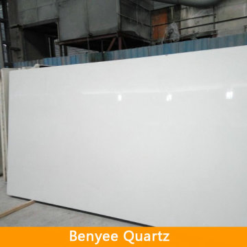 Artificial Engineered Stone Crystal White Sparkle Mirror Fleck Quartz Stone Slab