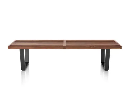 Nelson Style Platform Mid Century Solid Wood Bench